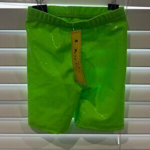 NWT Girls Size 6x Dori Creations Liquid Bike Shorts- Neon Green